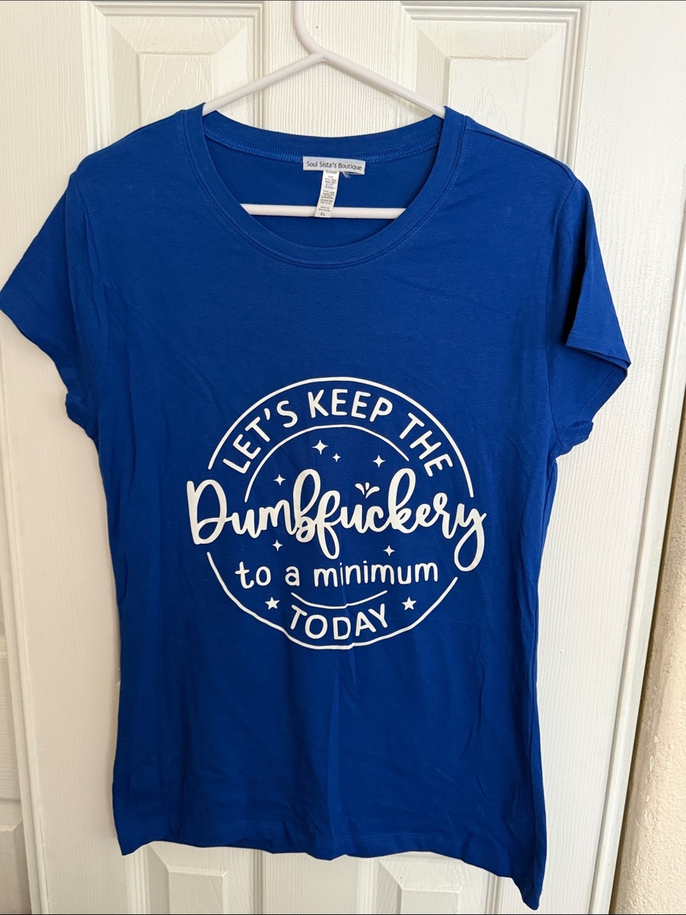 Women's Royal Blue Short-Sleeve Graphic Tee by - Picture 4 of 5
